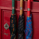 Ostrich Leather Handle Solid Stick Umbrella