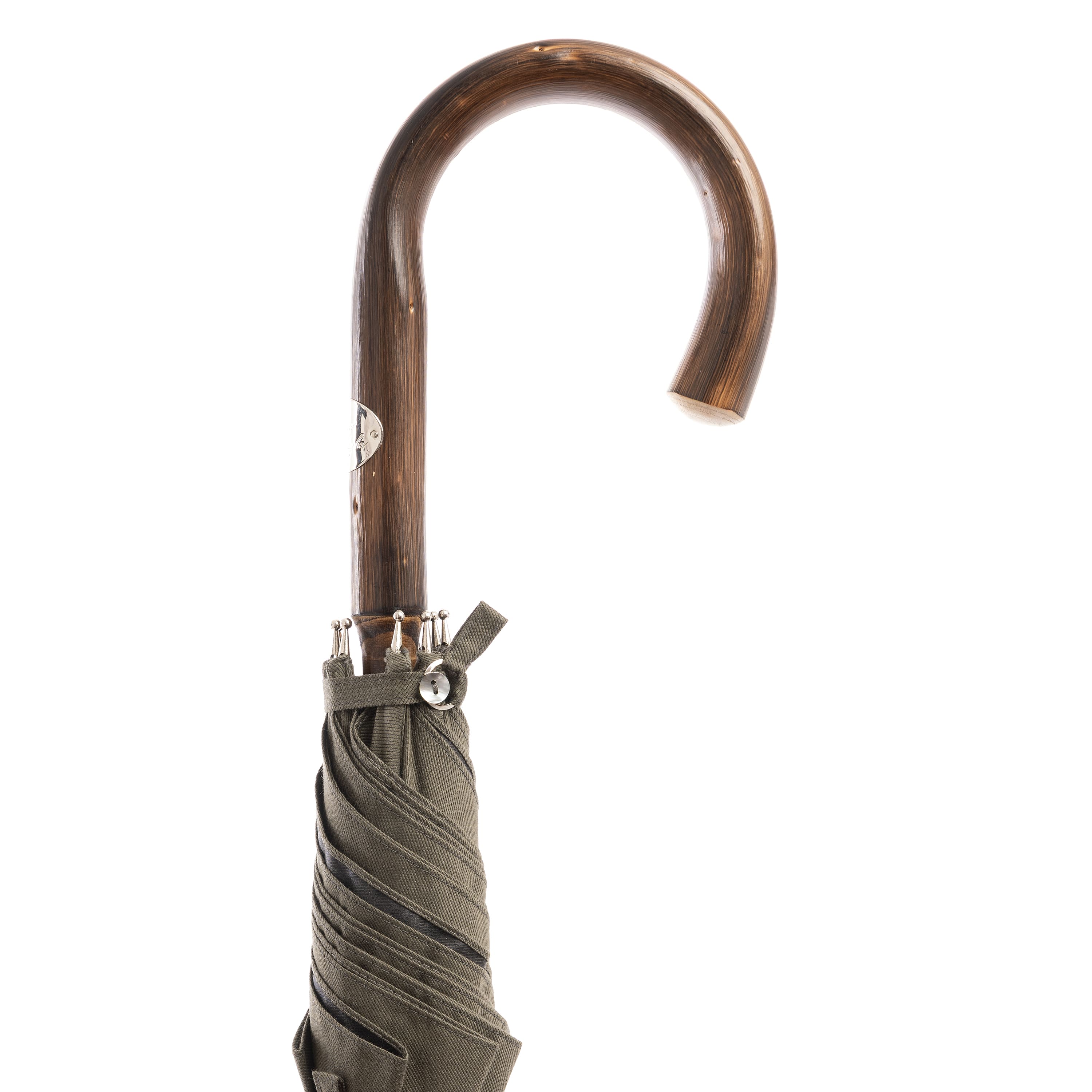 Polished Italian Chestnut Solid Stick Umbrella