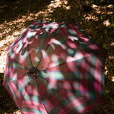 Tartan Polished Chestnut Storm Umbrella