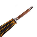 Ostrich Leather Handle Solid Stick Umbrella